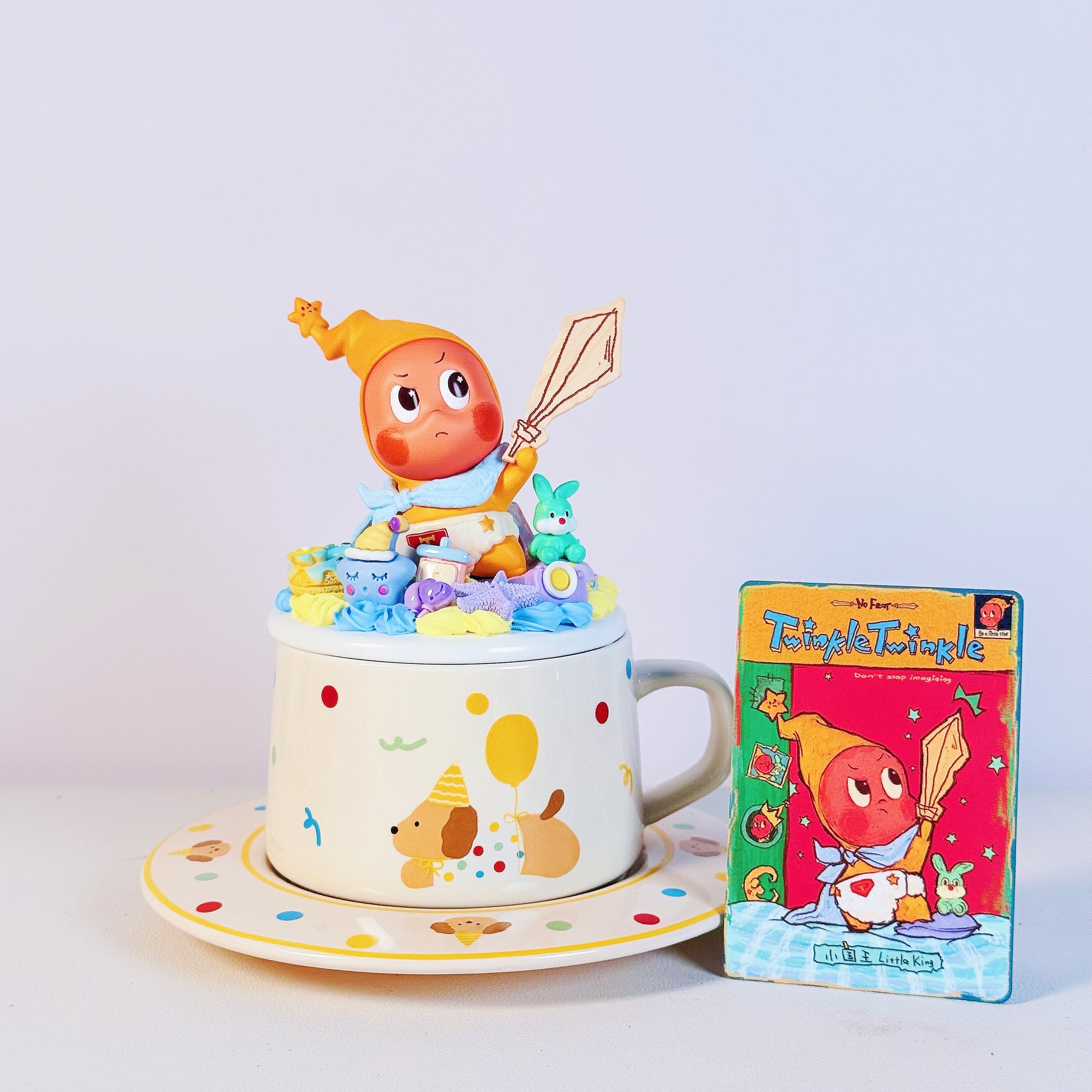 ☕ DIY Coffee Cup with Saucer – Twinkle Arttoy Theme (Authentic from POP MART)